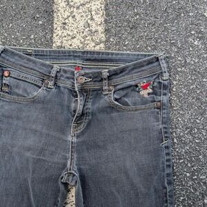 Y2K‎ low-rise Evisu Puma blue jeans